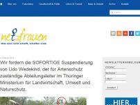 Bild zum Artikel: Wir fordern die SOFORTIGE Suspendierung von Udo Wedekind, der für Artenschutz zuständige Abteilungsleiter im Thüringer Ministerium für Landwirtschaft, Umwelt und Naturschutz.