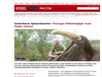 Bild zum Artikel: Umstrittener Spitzenbeamter: Thüringer Elefantenjäger muss Posten räumen