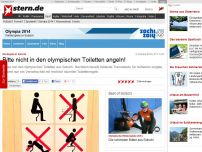 Bild zum Artikel: Klo-Regeln in Sotschi: Bitte nicht in den olympischen Toiletten angeln!