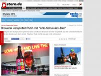 Bild zum Artikel: Vor den Olympischen Spielen: Brauerei verspottet Putin mit 'Anti-Schwulen-Bier'