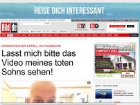 Bild zum Artikel: Facebook-Sperre - Lasst mich das Video meines toten Sohns sehen