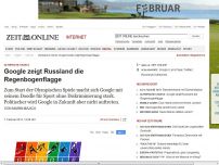 Bild zum Artikel: Homosexualität: 
			  Google zeigt Russland die Regenbogenflagge