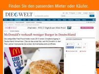 Bild zum Artikel: Umsatzrückgang: McDonald's verkauft weniger Burger in Deutschland