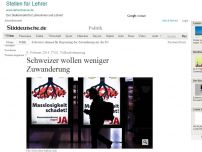 Bild zum Artikel: Volksabstimmung: Schweizer stimmen für Begrenzung der Zuwanderung