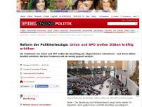 Bild zum Artikel: Reform der Politikerbezüge: Union und SPD wollen Diäten kräftig erhöhen