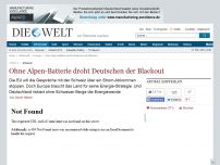 Bild zum Artikel: Schweiz: Ohne Alpen-Batterie droht Deutschen der Blackout