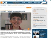 Bild zum Artikel: Autistischer Junge wird Internet-Star - 
Von 0 auf 1,2 Millionen Freunde in einer Woche