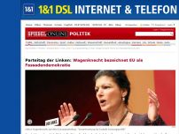 Bild zum Artikel: Parteitag der Linken: Wagenknecht bezeichnet EU als Fassadendemokratie