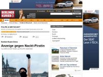 Bild zum Artikel: Bomber-Busen-Demo - Anzeige gegen Nackt-Piratin