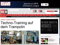 Bild zum Artikel: Irrer Fitness-Trend - Techno-Training auf dem Trampolin
