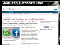 Bild zum Artikel: Online-Giganten: Facebook kauft WhatsApp für 19 Milliarden Dollar