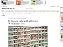 Bild zum Artikel: Wohnungsmarkt: Elf Millionen Wohnungen für vier Millionen Obdachlose