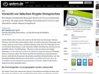 Bild zum Artikel: IMHO: Vorsicht vor falschen Krypto-Versprechen