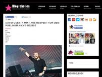 Bild zum Artikel: David Guetta mixt aus Respekt vor dem Publikum nicht selbst
