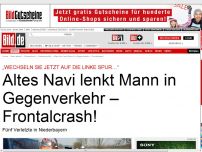 Bild zum Artikel: Frontalcrash! - Altes Navi lenkt Mann in Gegenverkehr