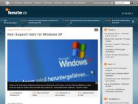 Bild zum Artikel: Kein Support mehr für Windows XP