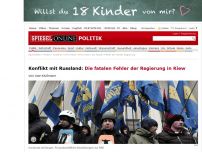 Bild zum Artikel: Konflikt mit Russland: Die fatalen Fehler der Regierung in Kiew