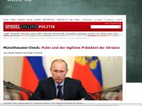 Bild zum Artikel: Münchhausen-Check: Putin und der legitime Präsident der Ukraine