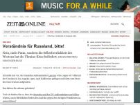 Bild zum Artikel: Krim-Krise:
Verständnis für Russland, bitte!