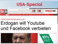 Bild zum Artikel: Türkei - Erdogan will Youtube und Facebook verbieten