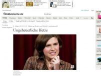 Bild zum Artikel: Eklat um Rede von Sibylle Lewitscharoff: Ungeheuerliche Hetze