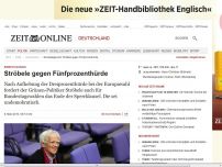 Bild zum Artikel: Bundestagswahl: 
			  Ströbele will Fünfprozenthürde abschaffen