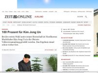 Bild zum Artikel: Nordkorea: 
			  100 Prozent für Kim Jong Un