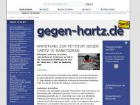 Bild zum Artikel: Anhörung zur Petition gegen Hartz IV Sanktionen