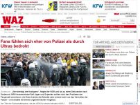 Bild zum Artikel: Fans fühlen sich eher von Polizei als durch Ultras bedroht