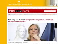 Bild zum Artikel: Einladung aus Russland: Europas Rechtspopulisten sollen Krim-Referendum beobachten