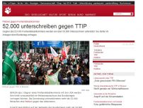 Bild zum Artikel: Petition gegen Freihandelsabkommen: 52.000 unterschreiben gegen TTIP