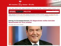 Bild zum Artikel: Antrag im EU-Parlament: EU-Abgeordnete wollen Schröder Sprechverbot zur Krim erteilen
