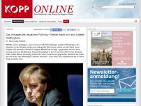 Bild zum Artikel: Das Versagen der deutschen Führung – Merkel macht sich zum Lakaien Washingtons (Geostrategie)