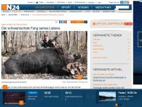 Bild zum Artikel: Jäger erlegt 500-Pfund-Keiler - 
Der schweinischste Fang seines Lebens