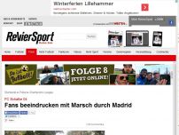 Bild zum Artikel: Schalke: Fans beeindrucken mit Marsch durch Madrid
