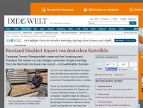 Bild zum Artikel: Landwirtschaft: Russland blockiert Import von deutschen Kartoffeln