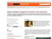 Bild zum Artikel: Stress im Studium: Ausgebrannte Chemiker, faule Philosophen