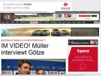 Bild zum Artikel: Das sagen die Bayern - IM VIDEO Müller interviewt Götze