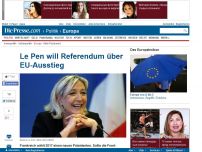 Bild zum Artikel: Le Pen will Referendum über EU-Ausstieg