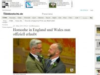 Bild zum Artikel: Großbritannien: Homoehe in England und Wales nun offiziell erlaubt