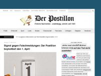 Bild zum Artikel: Signal gegen Falschmeldungen: Der Postillon boykottiert den 1. April