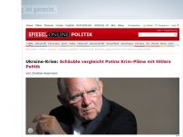 Bild zum Artikel: Ukraine-Krise: Schäuble vergleicht Putins Krim-Pläne mit Hitlers Politik