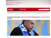 Bild zum Artikel: Erdogans Drohungen: CSU will EU-Beitrittsgespräche mit der Türkei stoppen