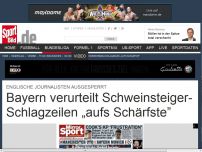 Bild zum Artikel: Bayern verurteiltSchweinsteiger-Schlagzeilen Bayern München hat in ungewöhnlicher scharfer Form auf die negative Berichterstattung in England über Bastian Schweinsteiger reagiert. »