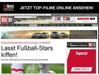Bild zum Artikel: Anwalt fordert - Lasst Fußball- Stars kiffen!