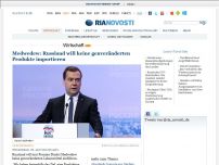 Bild zum Artikel: Medwedew: Russland will keine genveränderten Produkte importieren