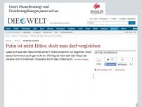 Bild zum Artikel: Schäubles Vergleich: Putin ist nicht Hitler, doch man darf vergleichen