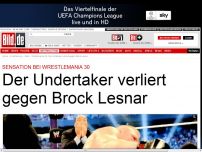 Bild zum Artikel: Das gab’s noch nie! - Der Undertaker verliert Wrestlemania-Kampf