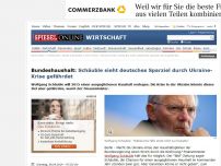 Bild zum Artikel: Bundeshaushalt: Schäuble sieht deutsches Sparziel durch Ukraine-Krise gefährdet