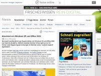 Bild zum Artikel: Abschied von Windows XP und Office 2003